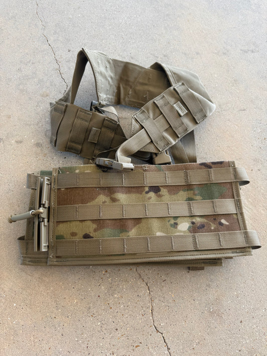 New style OCP scorpion, multi cam tactical assault panel a-tap, Molle QD chest Rig